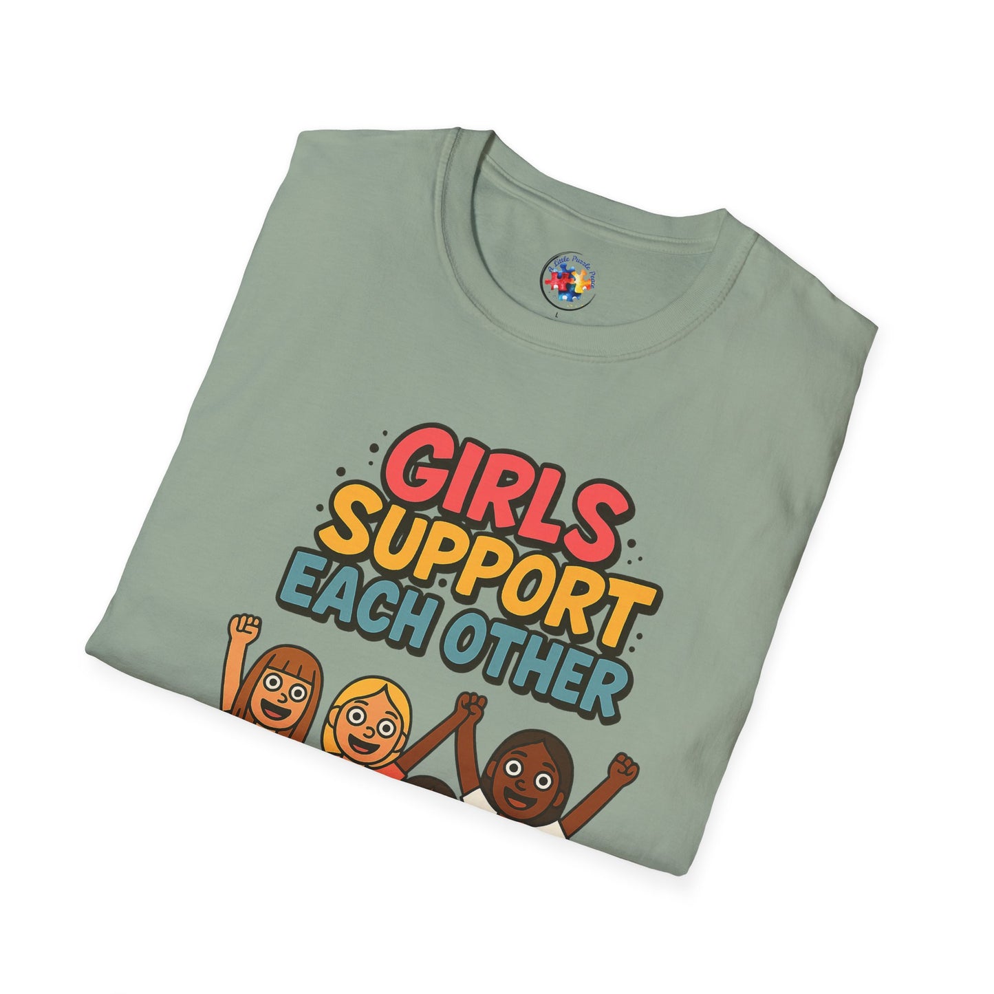 Girls Support Each Other Neurodiversity - Adult Size T-Shirt