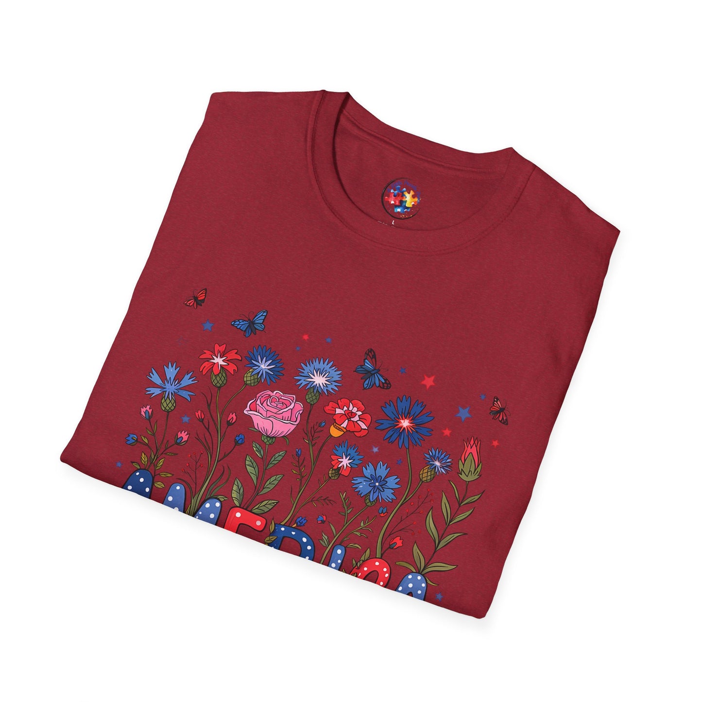 4th of July Garden- Adult Size T-Shirt