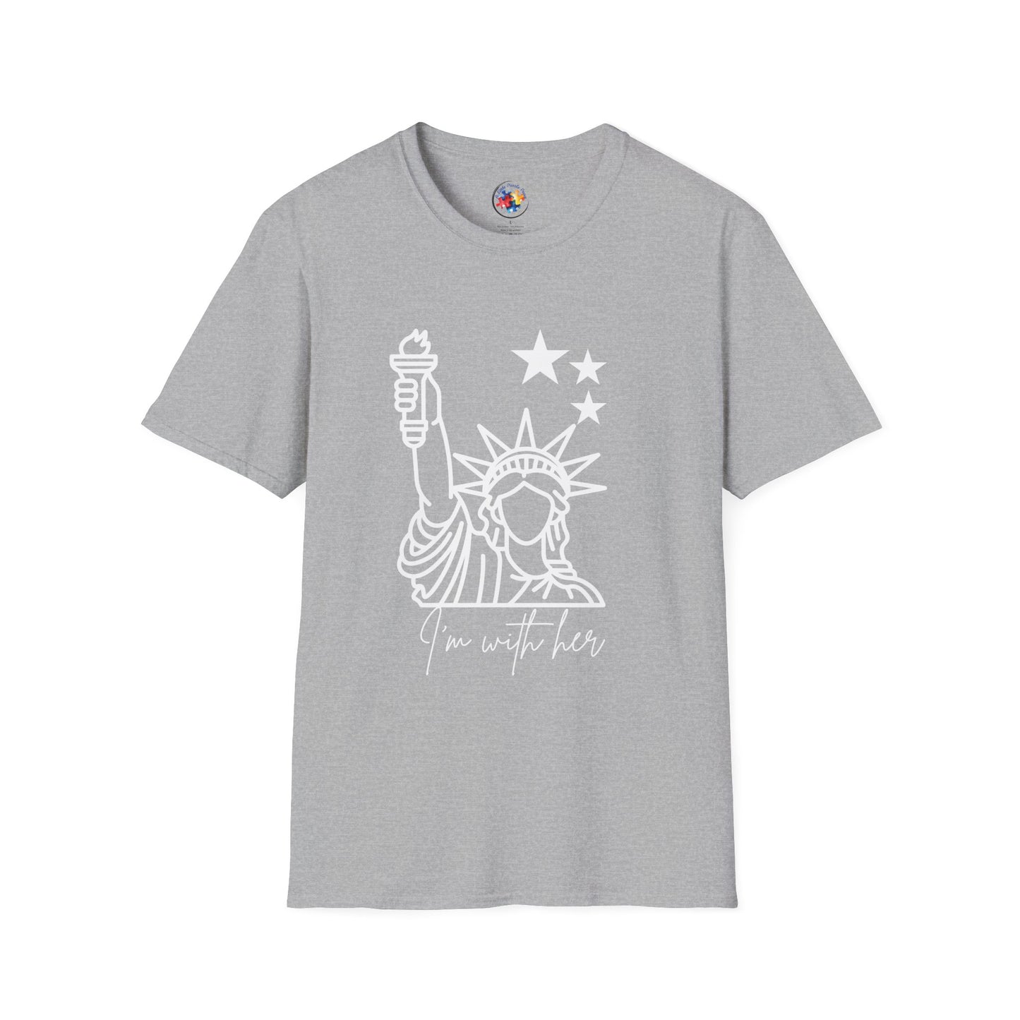 I'm with her- Adult Size T-Shirt