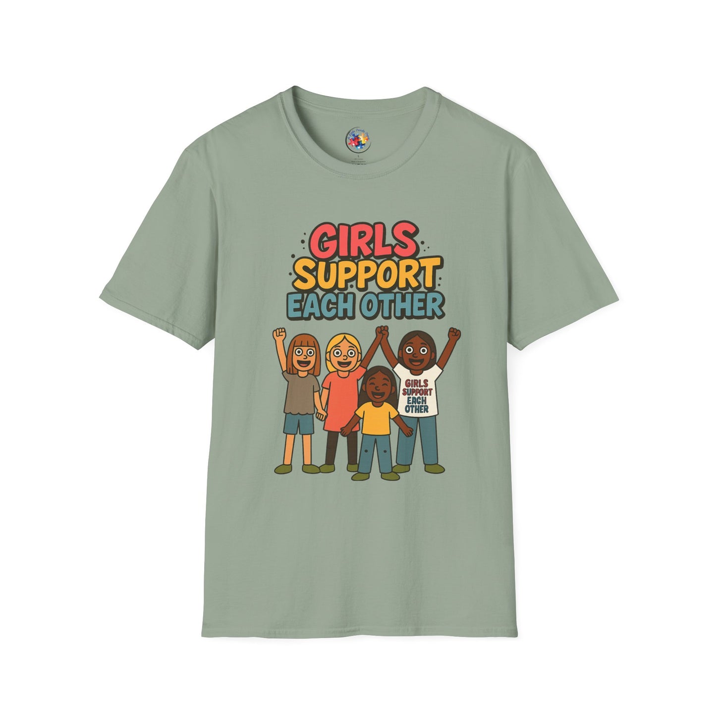 Girls Support Each Other Neurodiversity - Adult Size T-Shirt