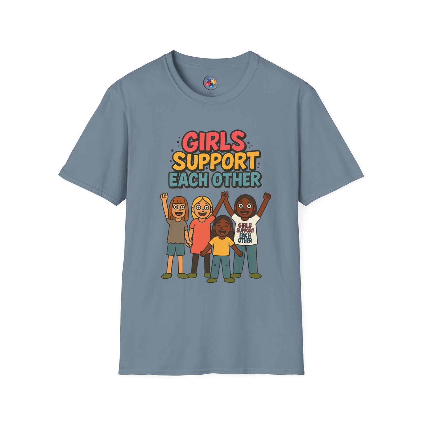 Girls Support Each Other Neurodiversity - Adult Size T-Shirt