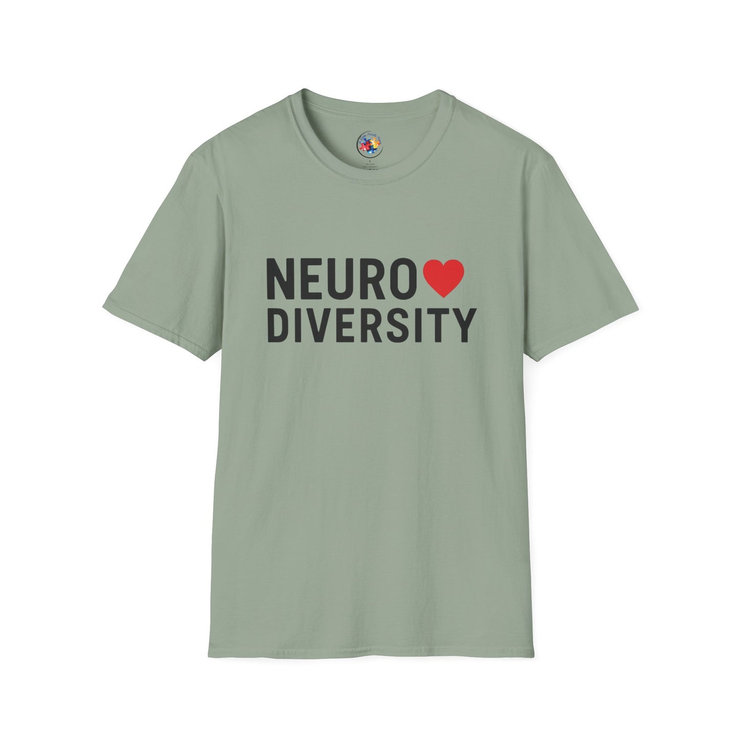 NeuroDiversity Heart Color Adult Size T-Shirt