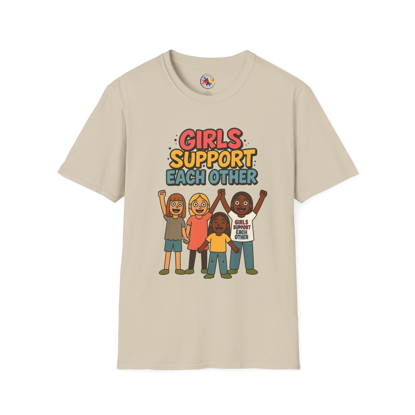 Girls Support Each Other Neurodiversity - Adult Size T-Shirt