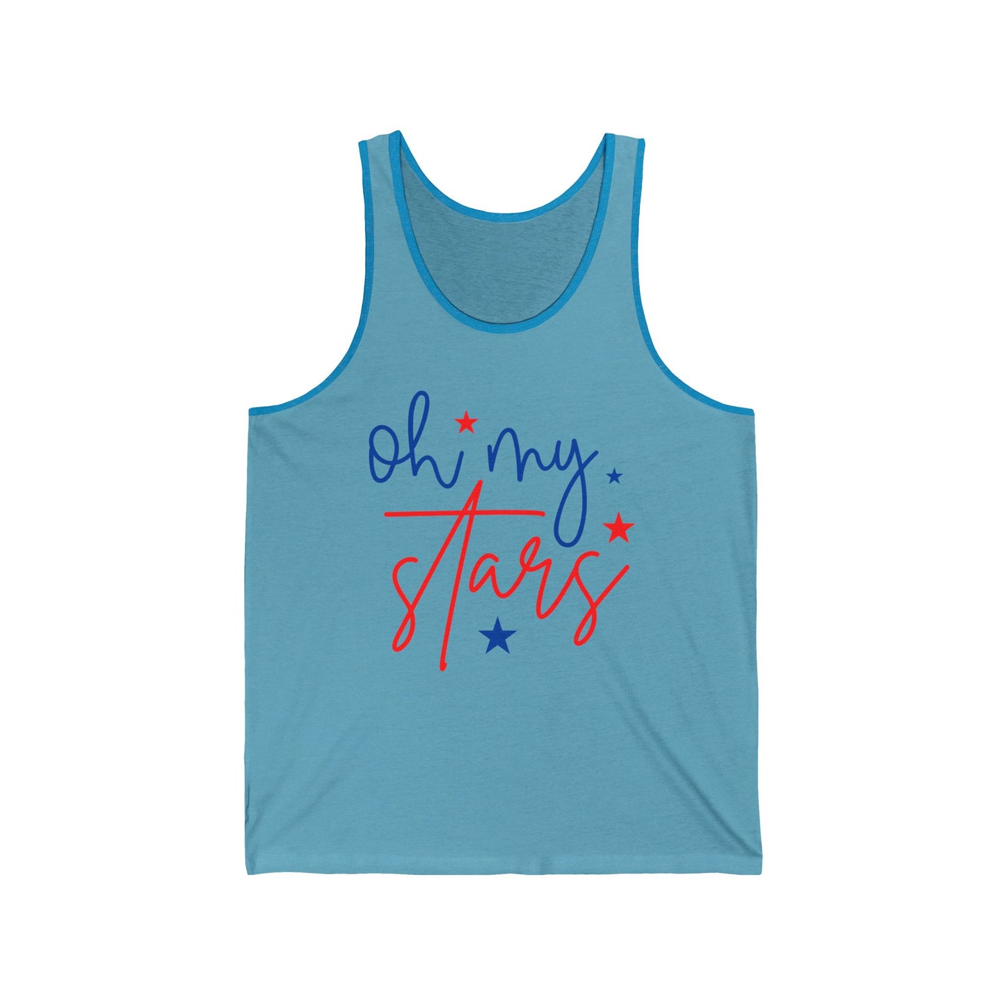 Oh My Stars - 4th of July Bad Unisex Jersey Tank - Adult Size