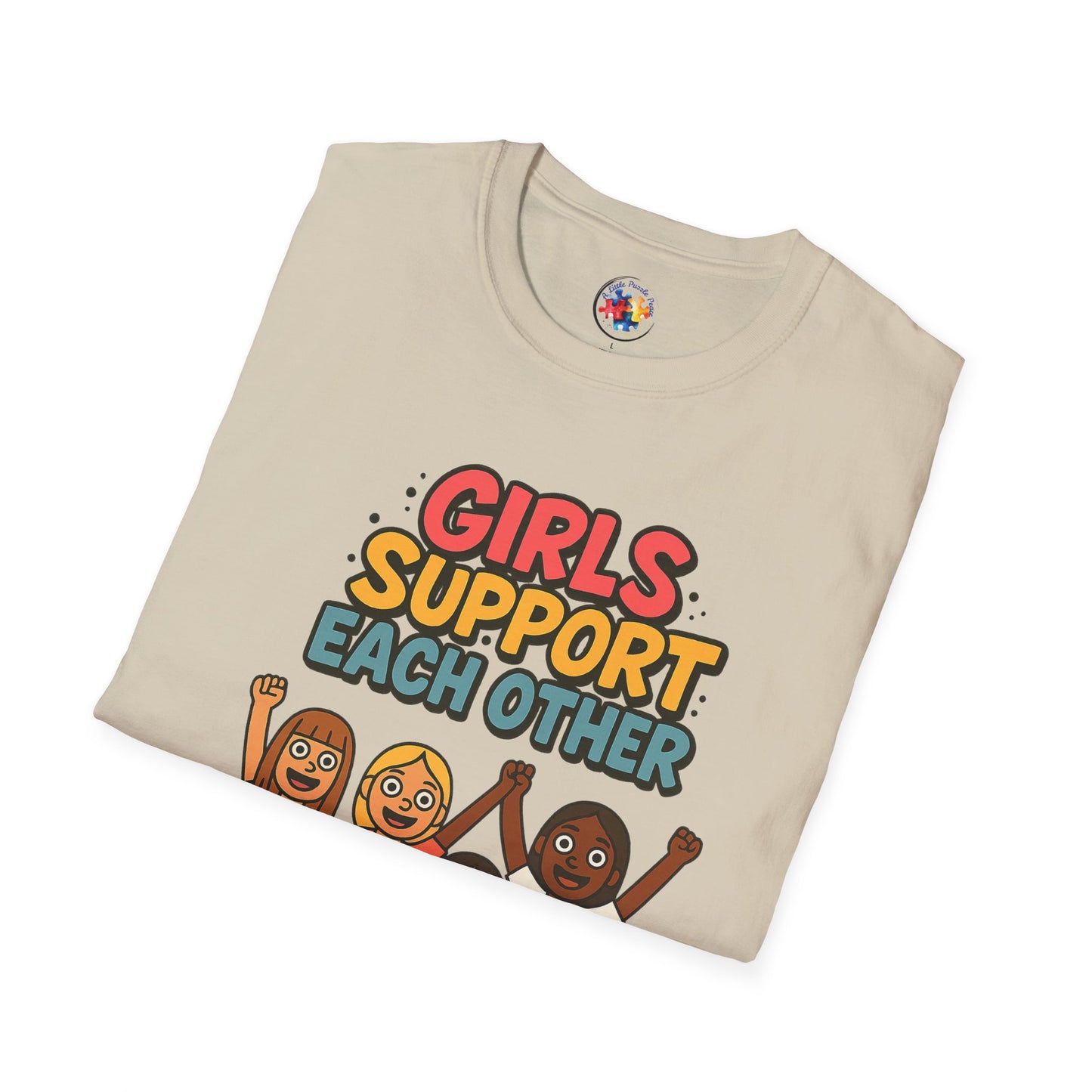 Girls Support Each Other Neurodiversity - Adult Size T-Shirt