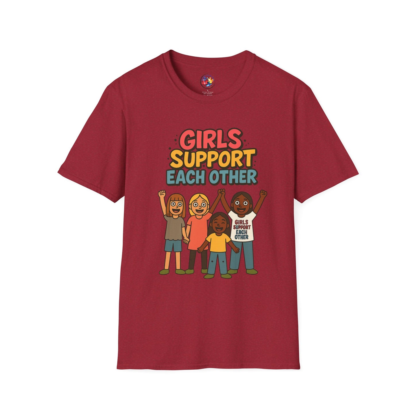 Girls Support Each Other Neurodiversity - Adult Size T-Shirt