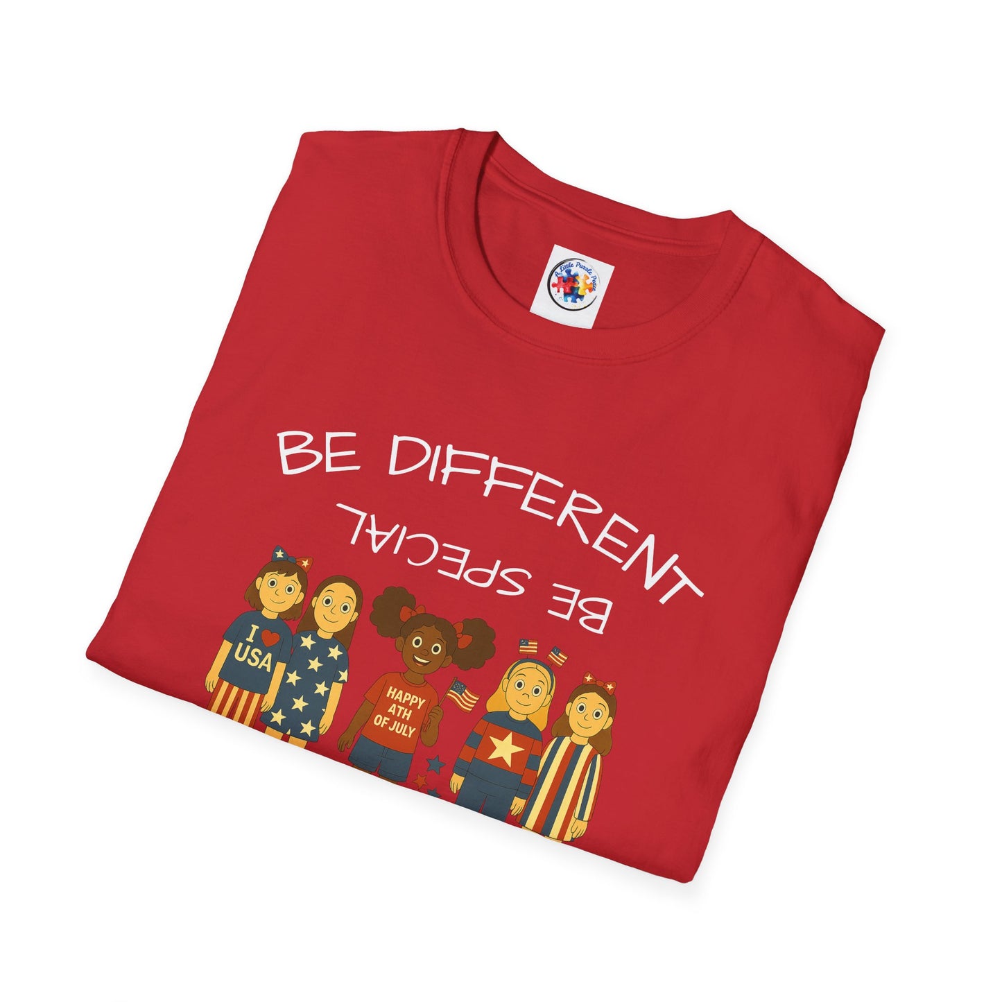 4th of July Patriotic Adult Size - Softstyle T-Shirt - 100% Cotton