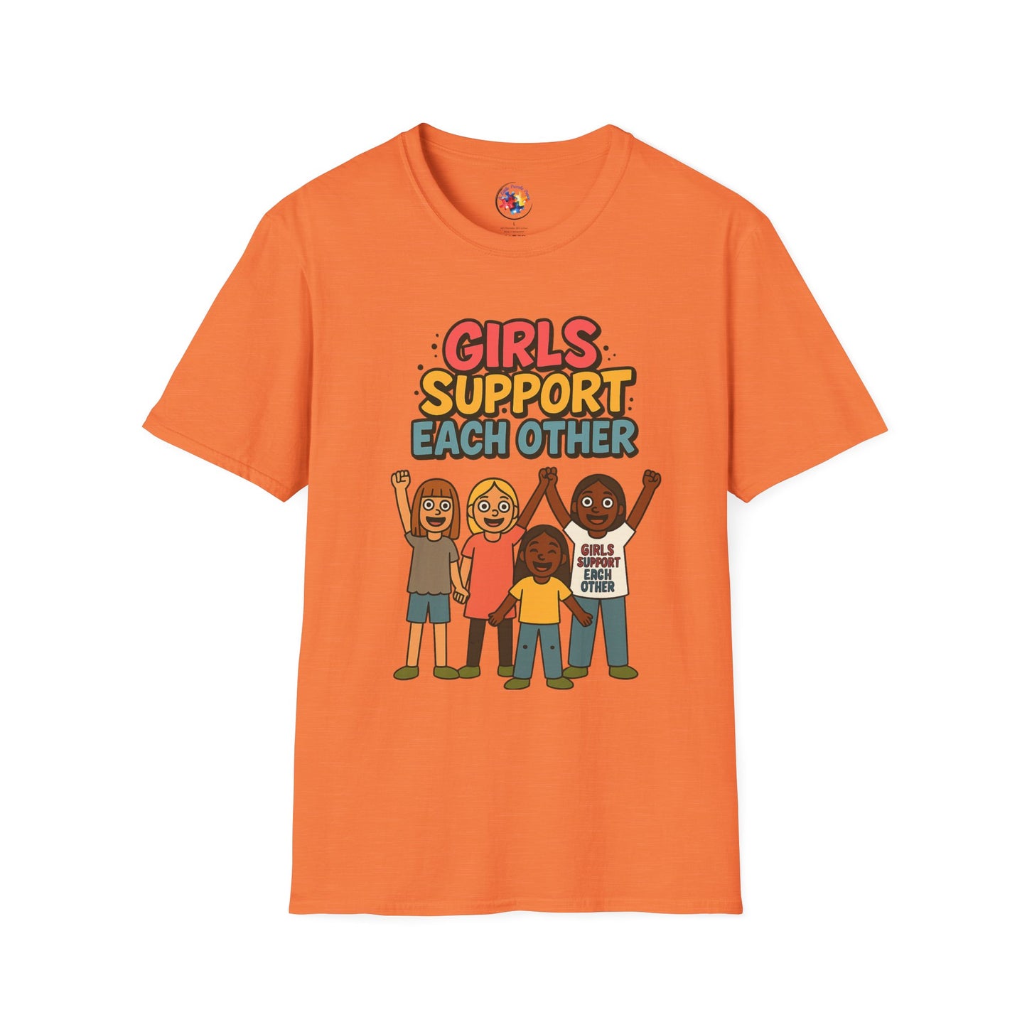 Girls Support Each Other Neurodiversity - Adult Size T-Shirt