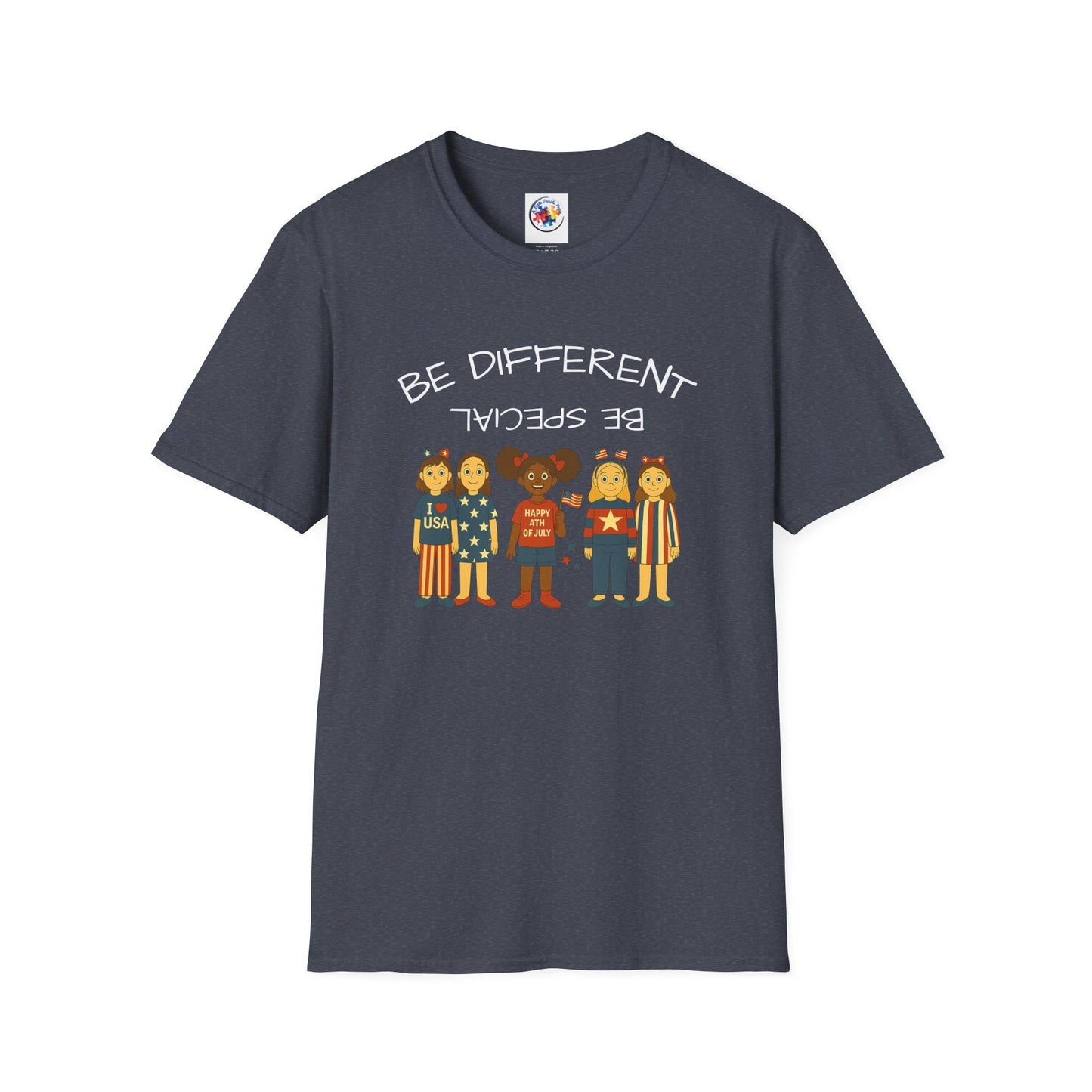4th of July Patriotic Adult Size - Softstyle T-Shirt - 100% Cotton