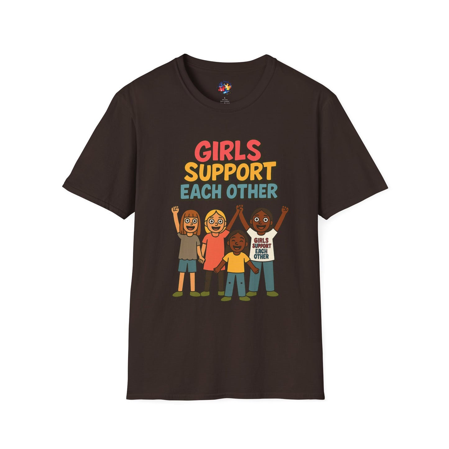 Girls Support Each Other Neurodiversity - Adult Size T-Shirt
