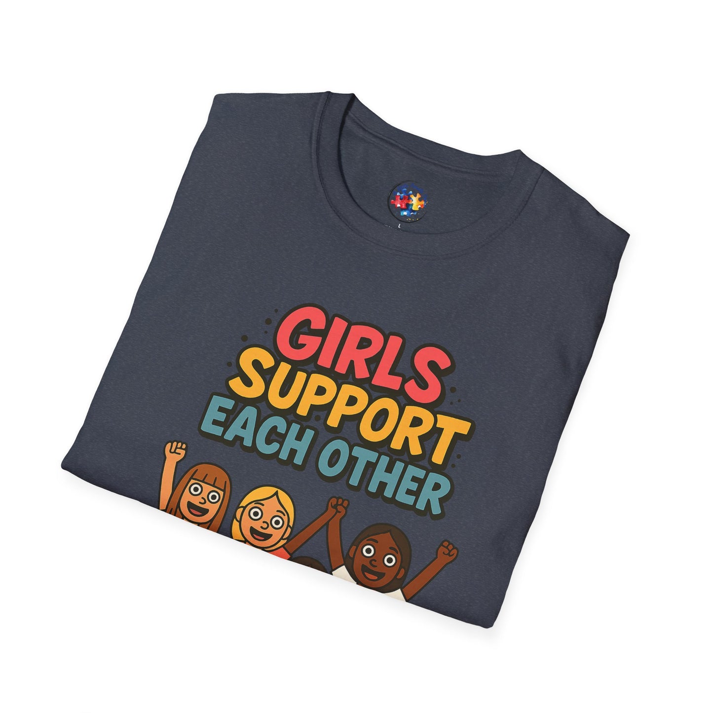 Girls Support Each Other Neurodiversity - Adult Size T-Shirt