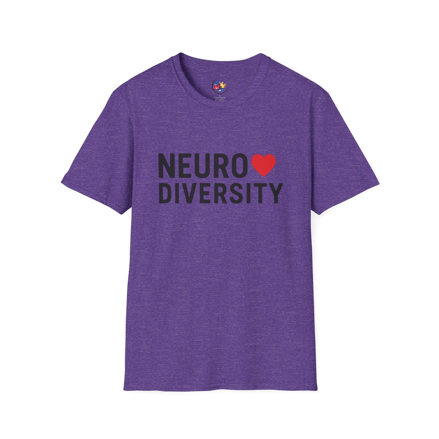 NeuroDiversity Heart Color Adult Size T-Shirt