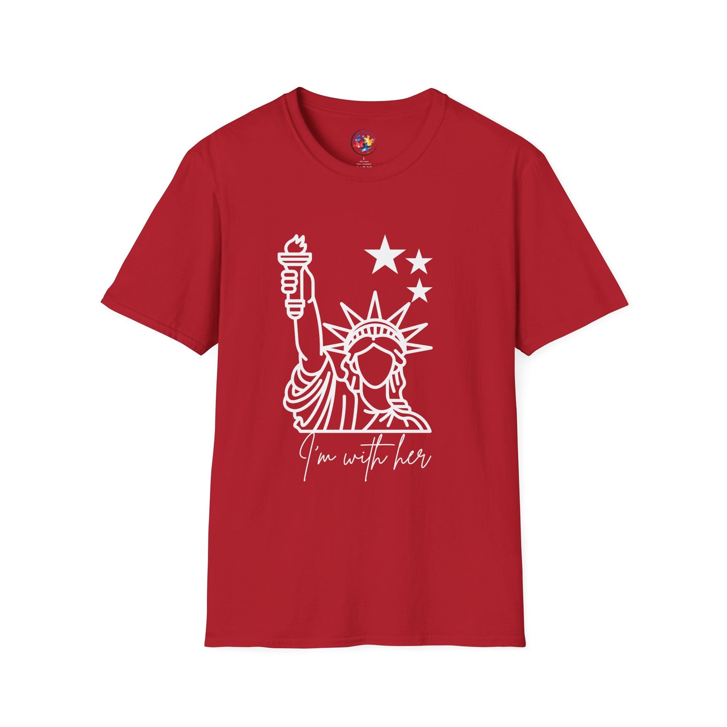 I'm with her- Adult Size T-Shirt