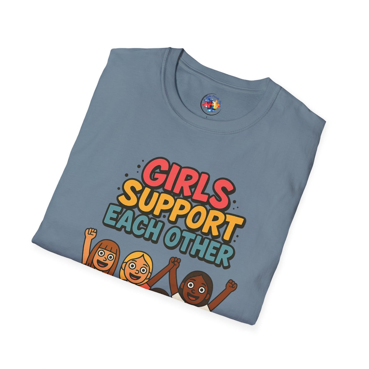 Girls Support Each Other Neurodiversity - Adult Size T-Shirt