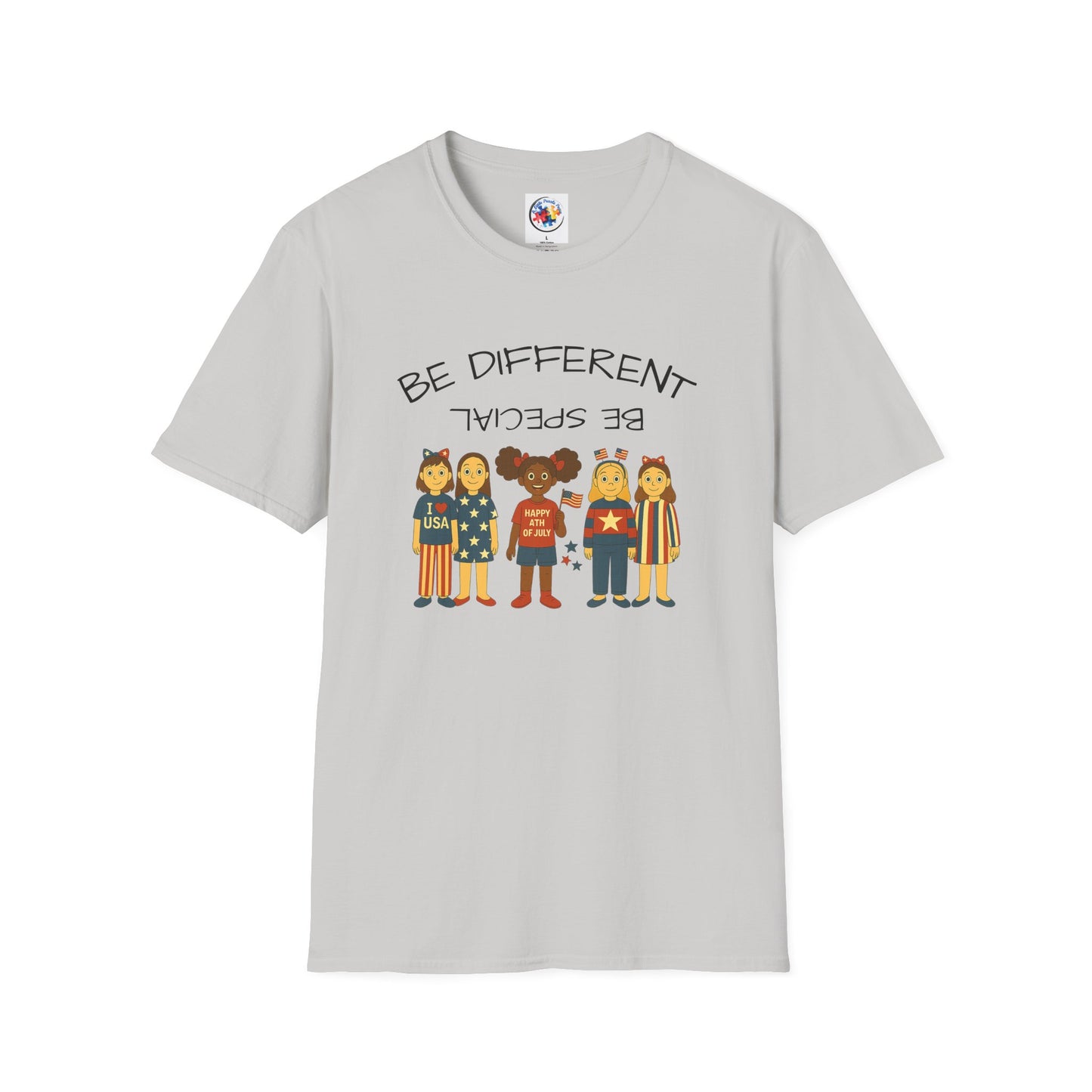 4th of July Patriotic Adult Size - Softstyle T-Shirt - 100% Cotton