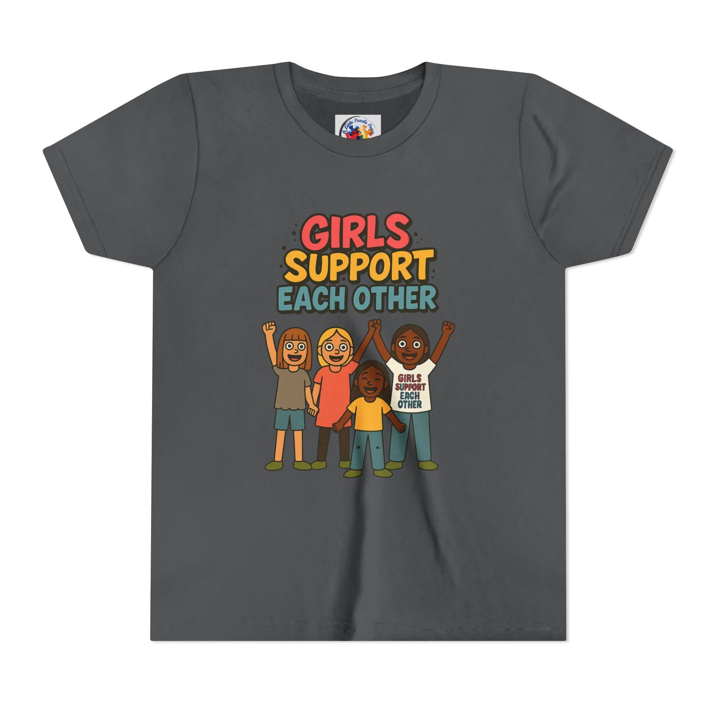 Girls Support Each other - Neurodiversity Youth Size Bella Canvas