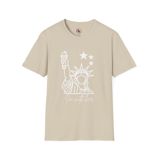 I'm with her- Adult Size T-Shirt