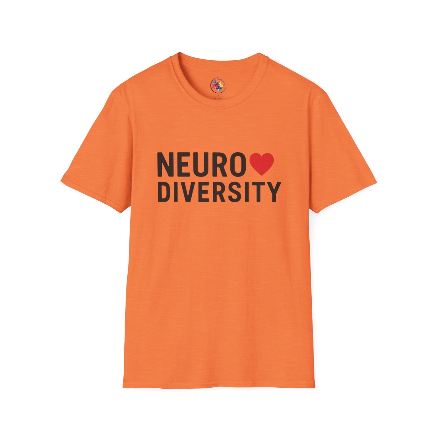 NeuroDiversity Heart Color Adult Size T-Shirt