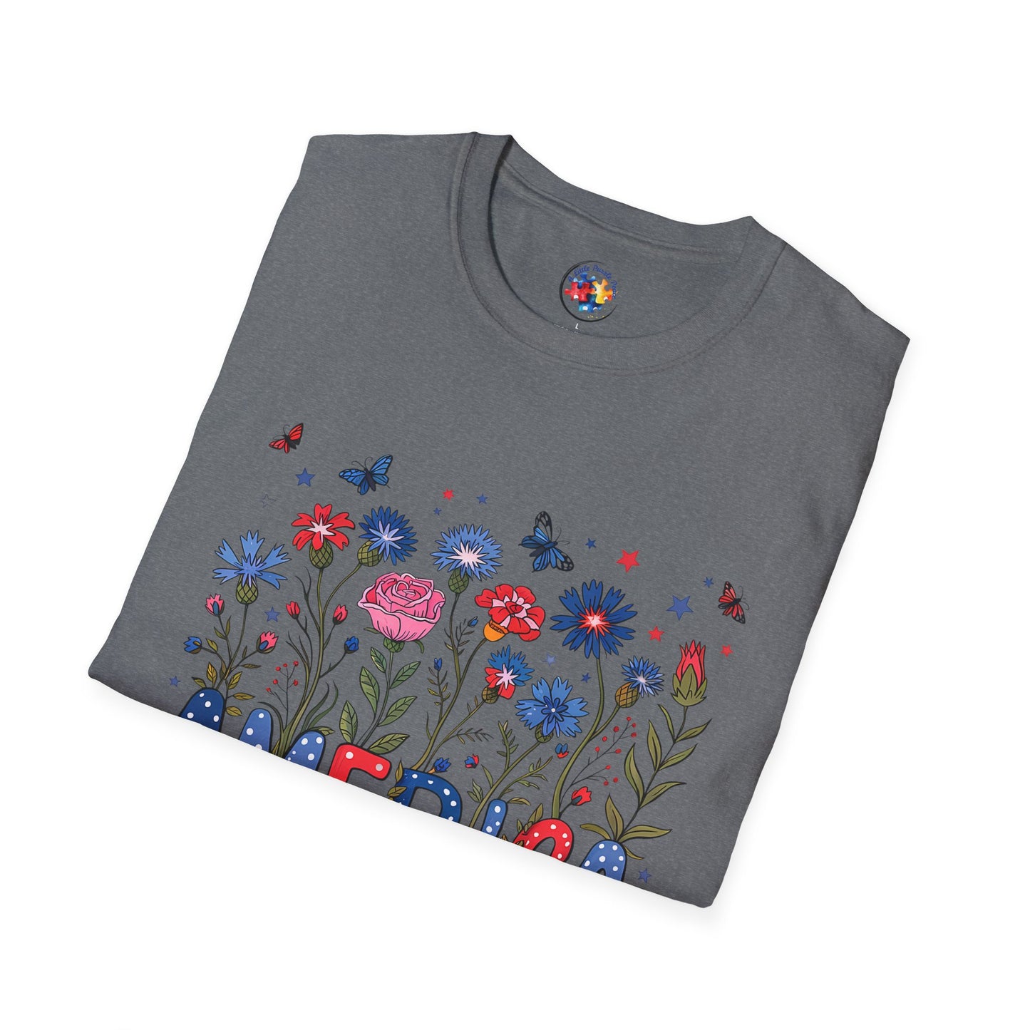 4th of July Garden- Adult Size T-Shirt