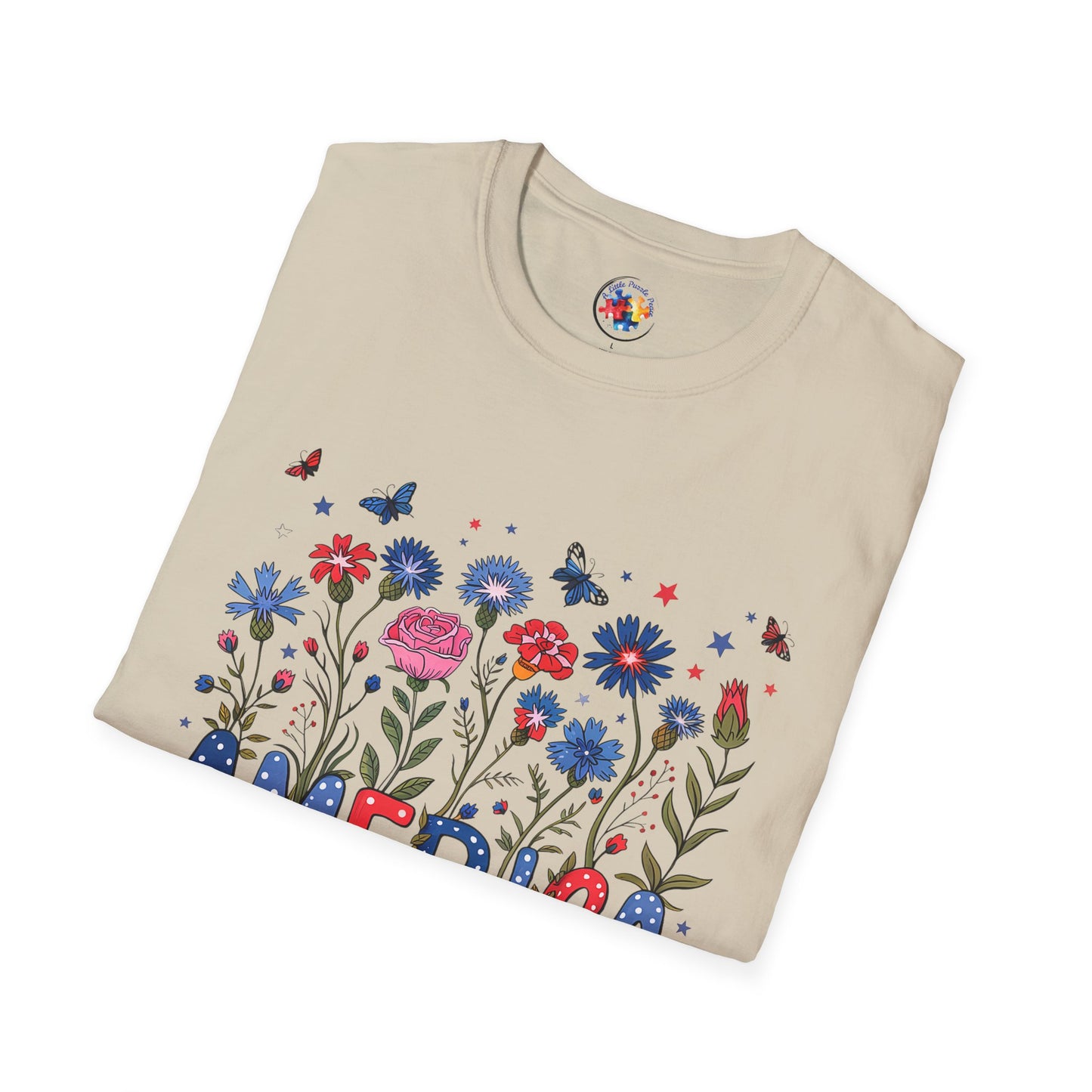 4th of July Garden- Adult Size T-Shirt