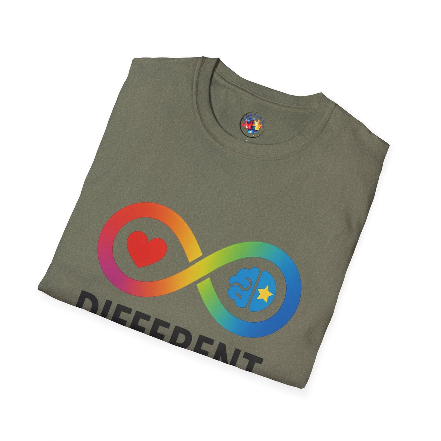 Rainbow Infinity T-Shirt  Adult Size- 'Different, Not Less' - Embrace the Spectrum