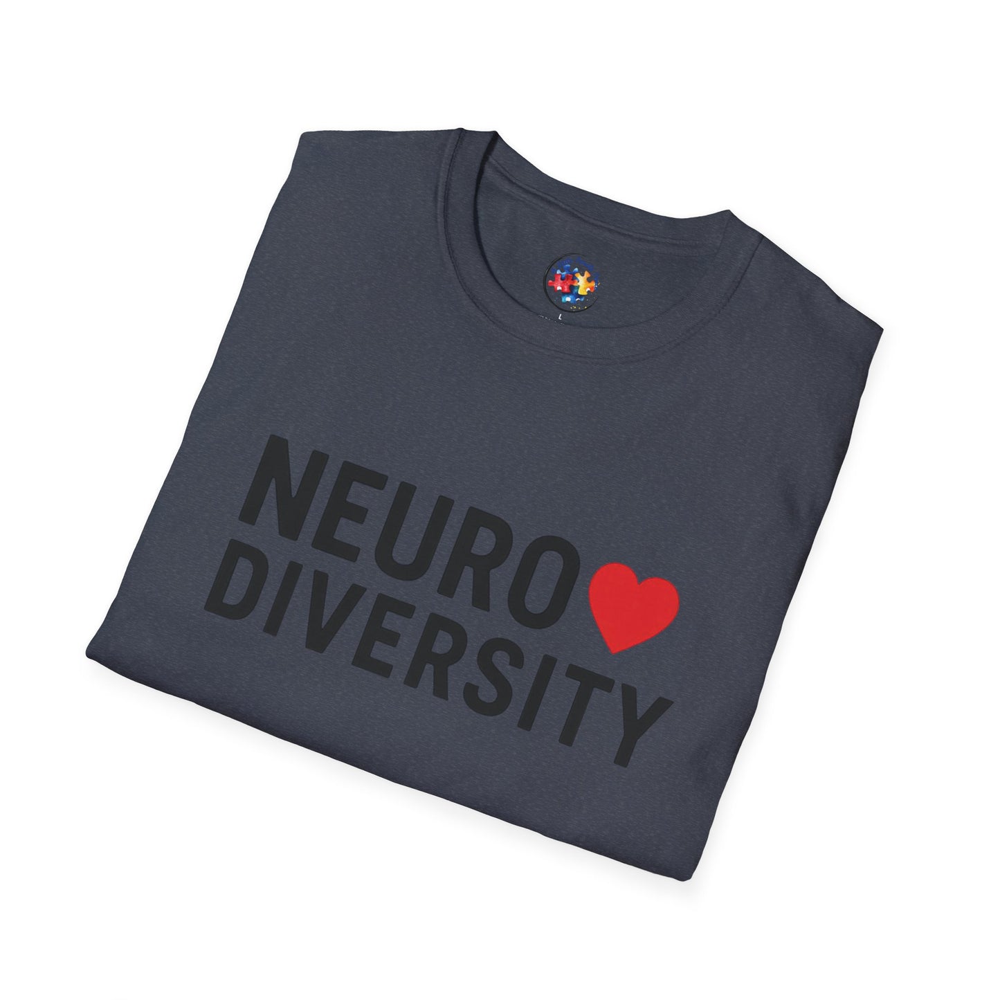 NeuroDiversity Heart Color Adult Size T-Shirt