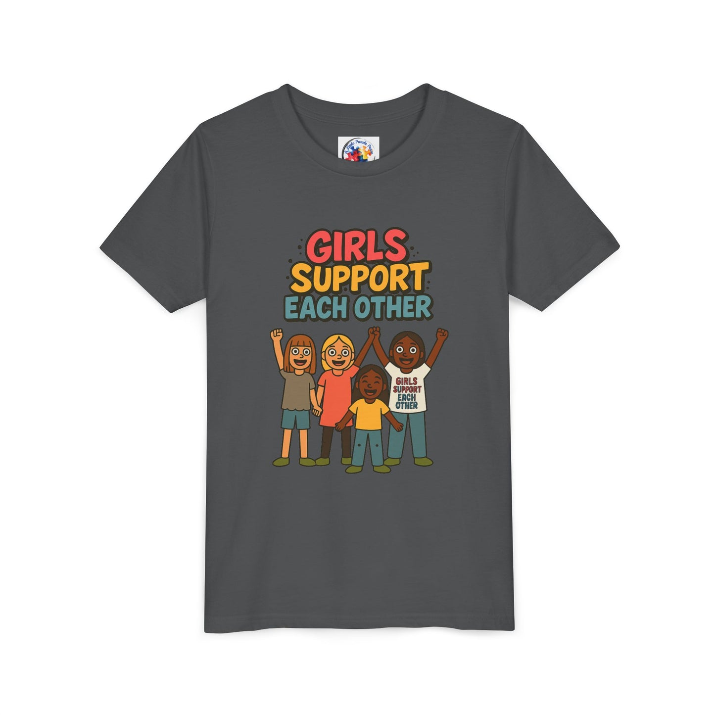 Girls Support Each other - Neurodiversity Youth Size Bella Canvas