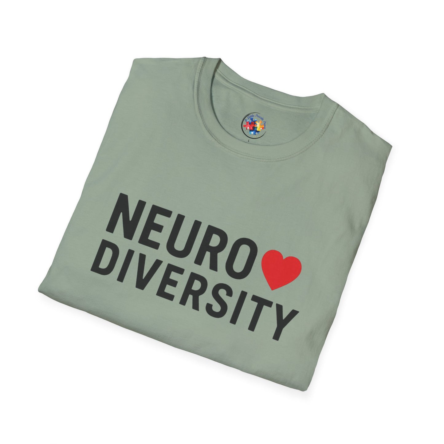 NeuroDiversity Heart Color Adult Size T-Shirt