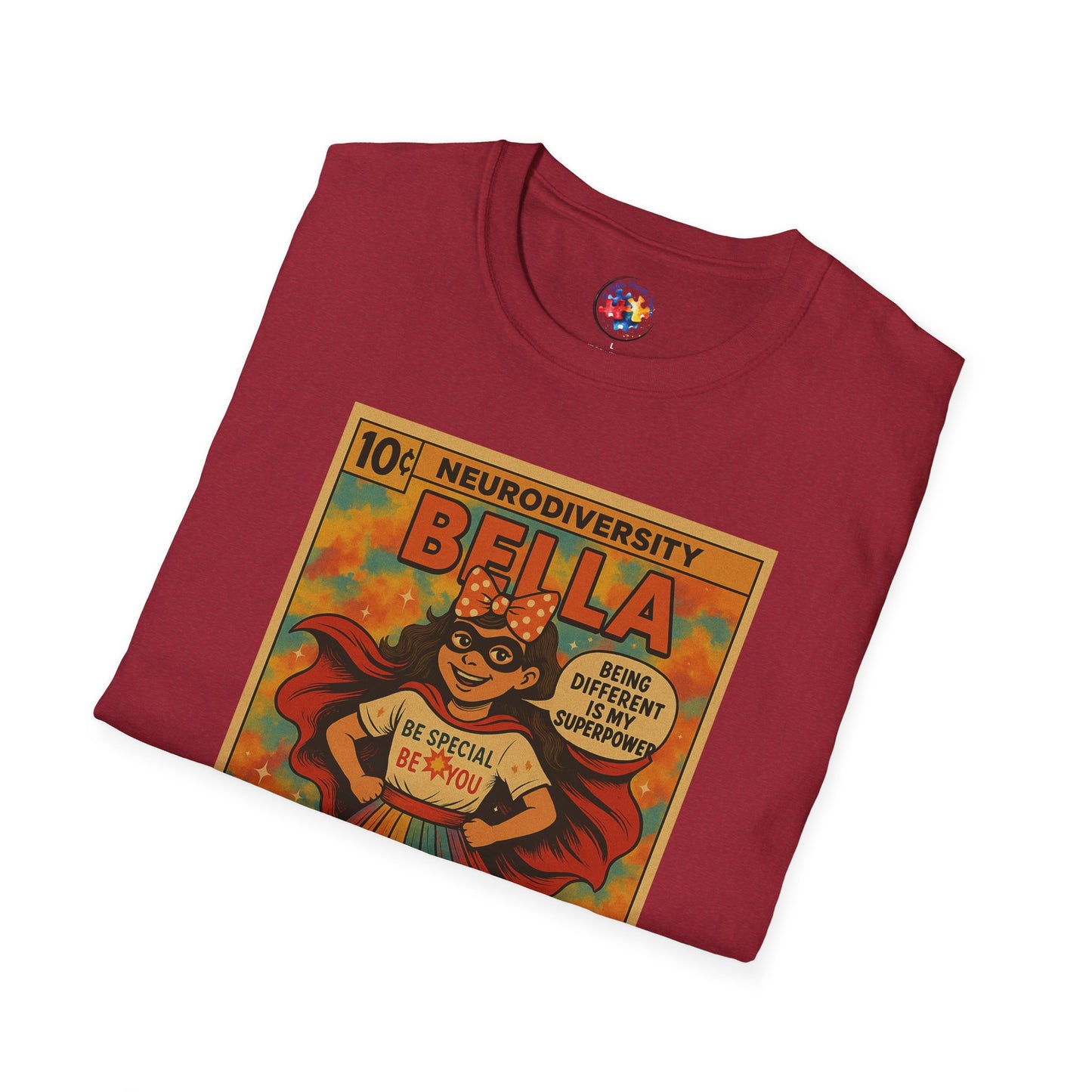 Bella Comic Superhero Neurodiversity - Adult Size T-Shirt