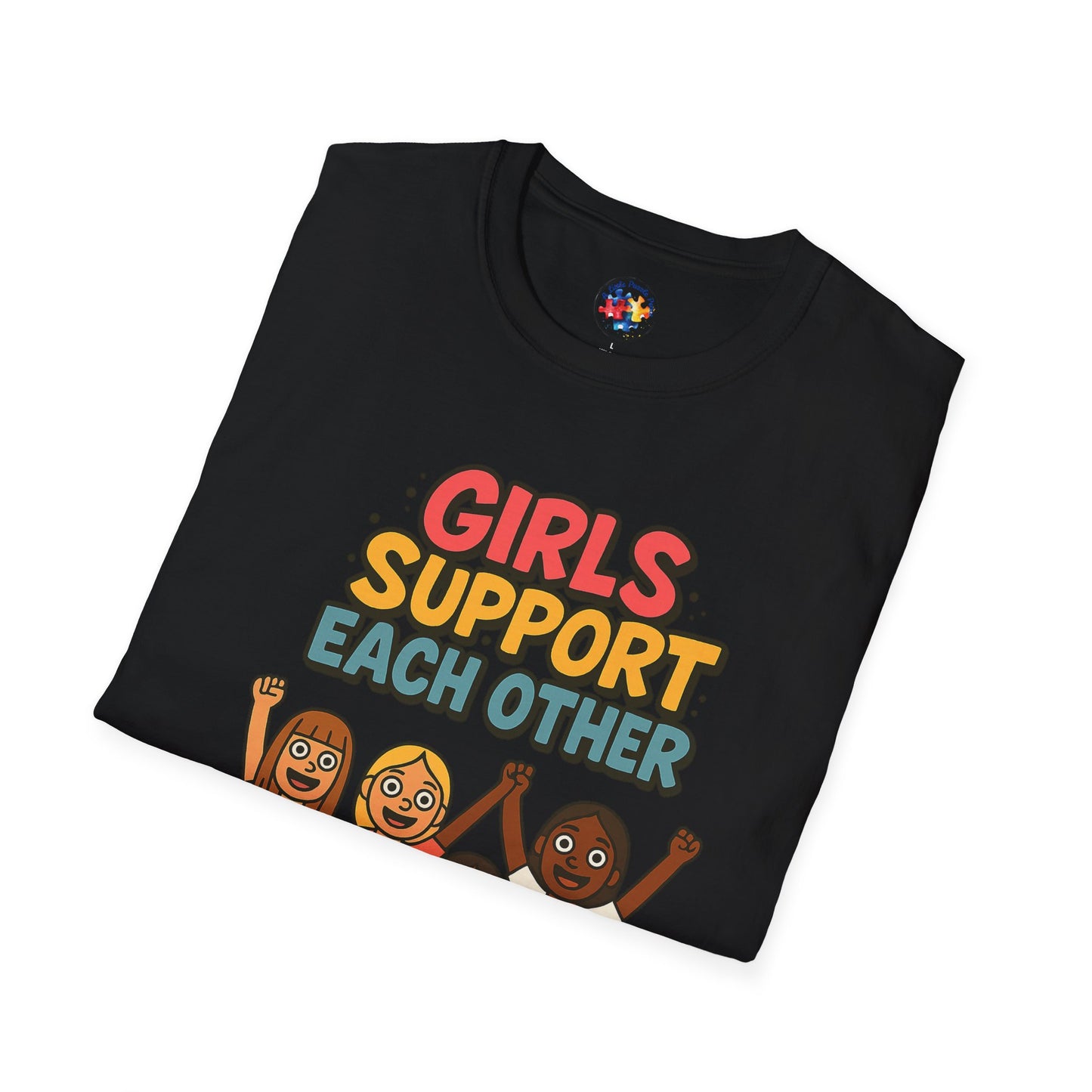 Girls Support Each Other Neurodiversity - Adult Size T-Shirt