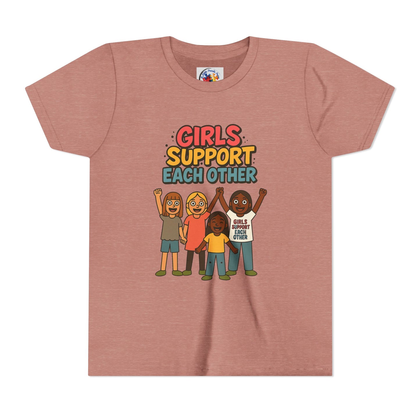 Girls Support Each other - Neurodiversity Youth Size Bella Canvas