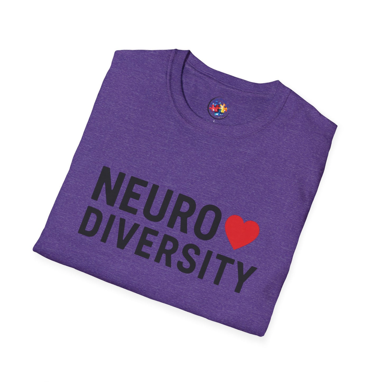 NeuroDiversity Heart Color Adult Size T-Shirt