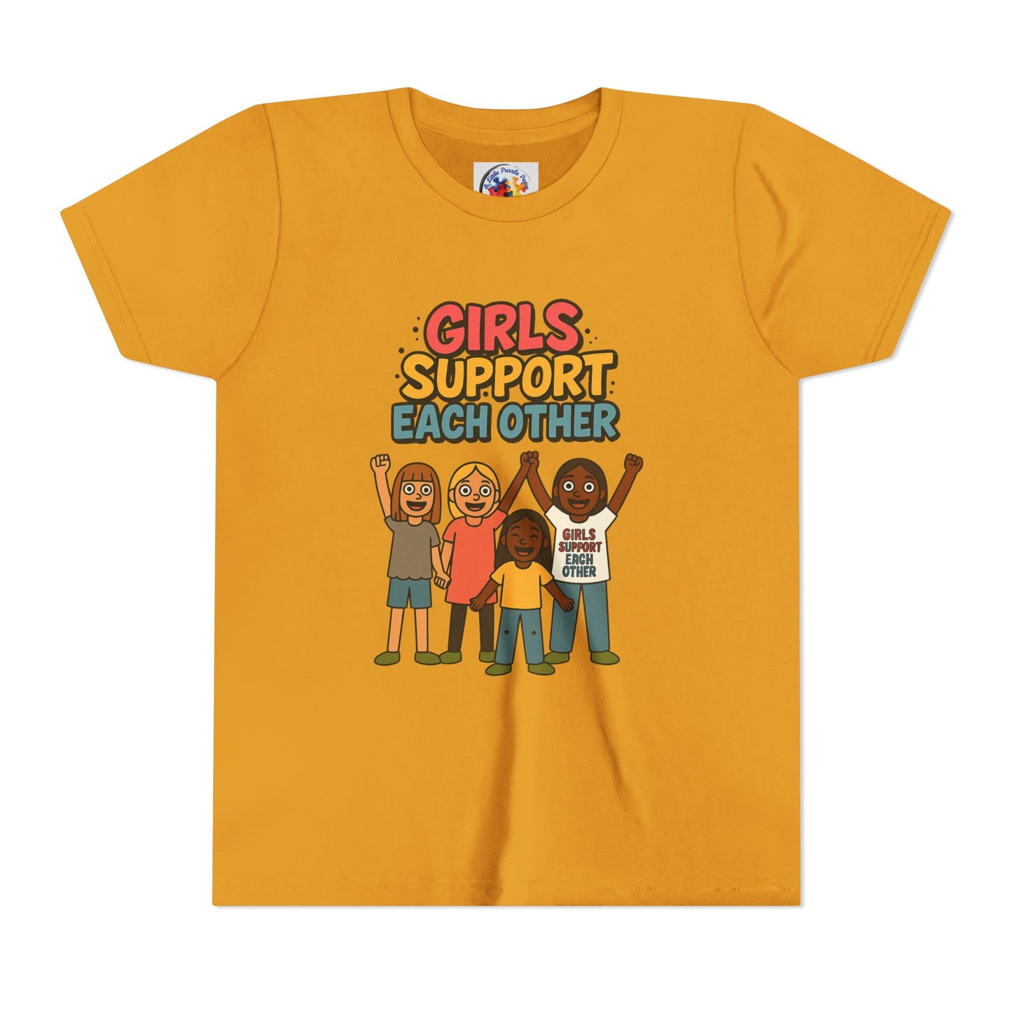 Girls Support Each other - Neurodiversity Youth Size Bella Canvas
