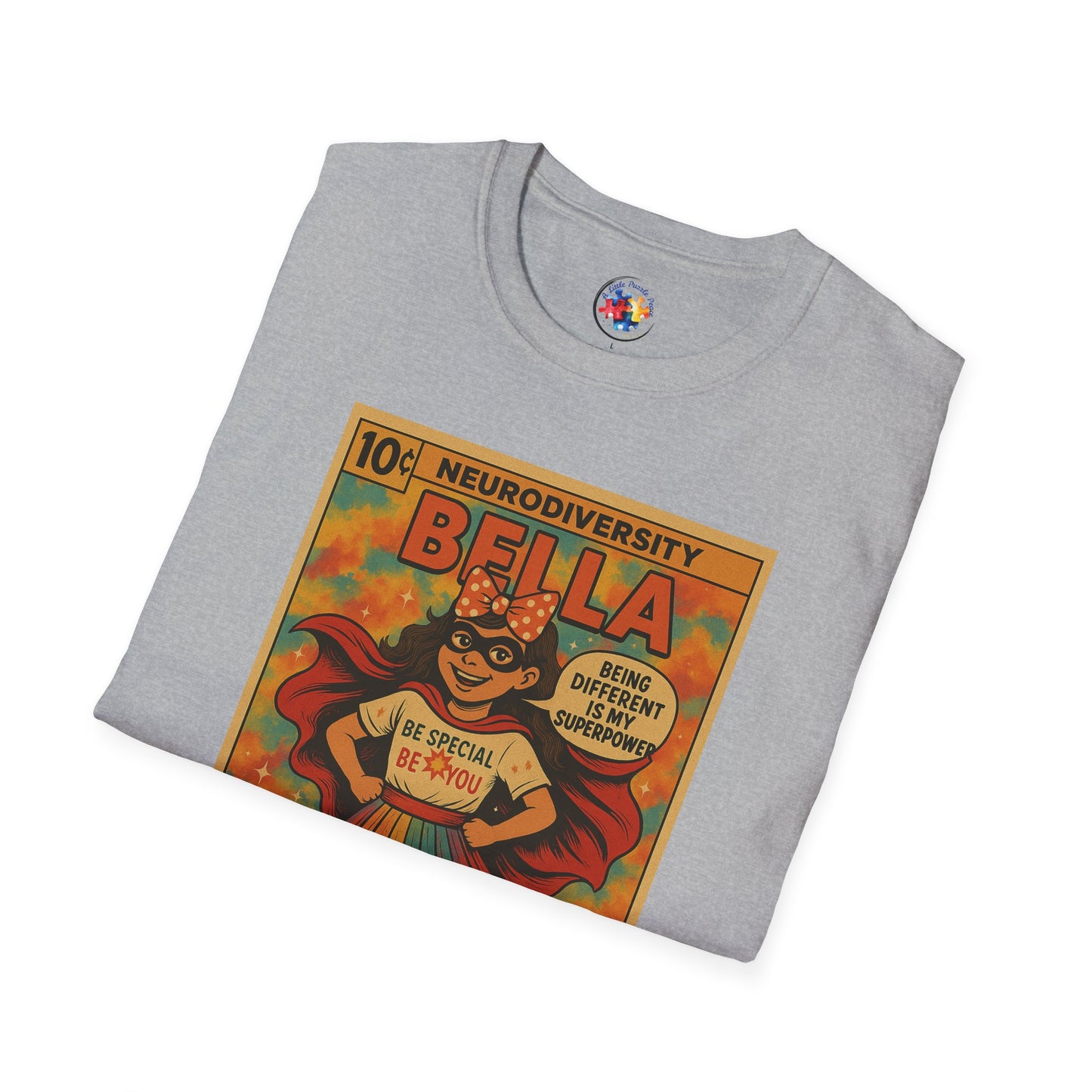 Bella Comic Superhero Neurodiversity - Adult Size T-Shirt