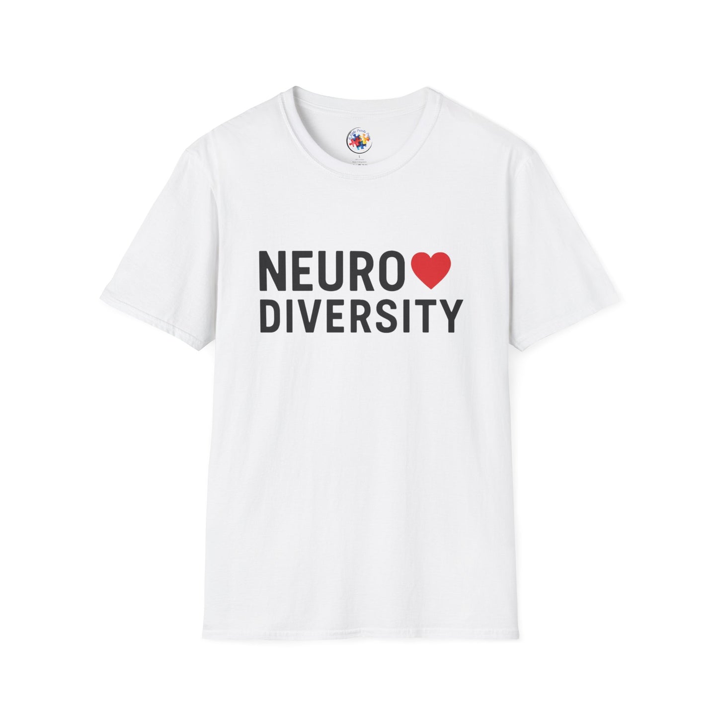 NeuroDiversity Heart Color Adult Size T-Shirt