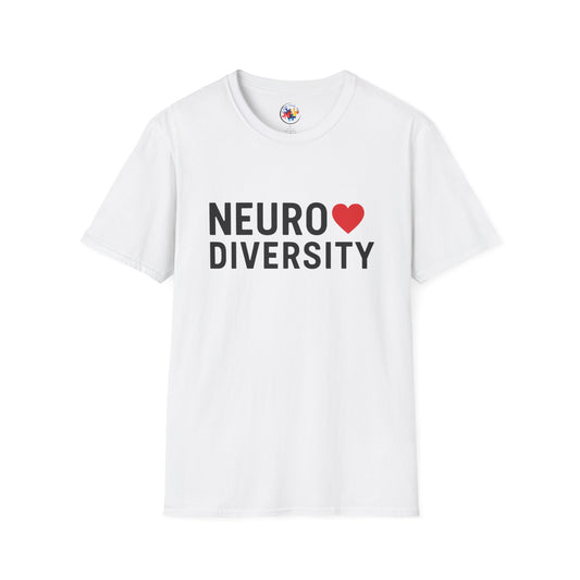 NeuroDiversity Heart Color Adult Size T-Shirt