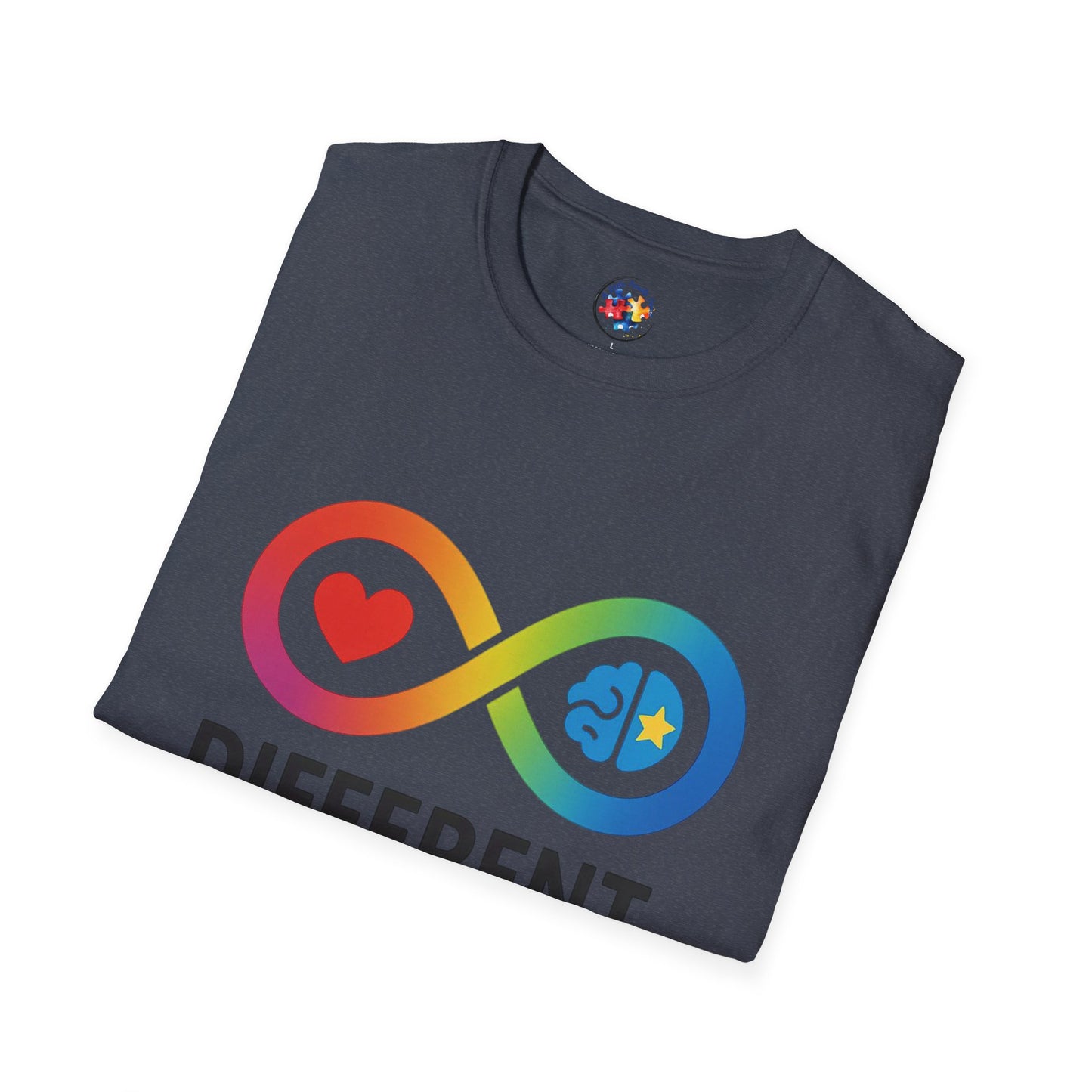 Rainbow Infinity T-Shirt  Adult Size- 'Different, Not Less' - Embrace the Spectrum