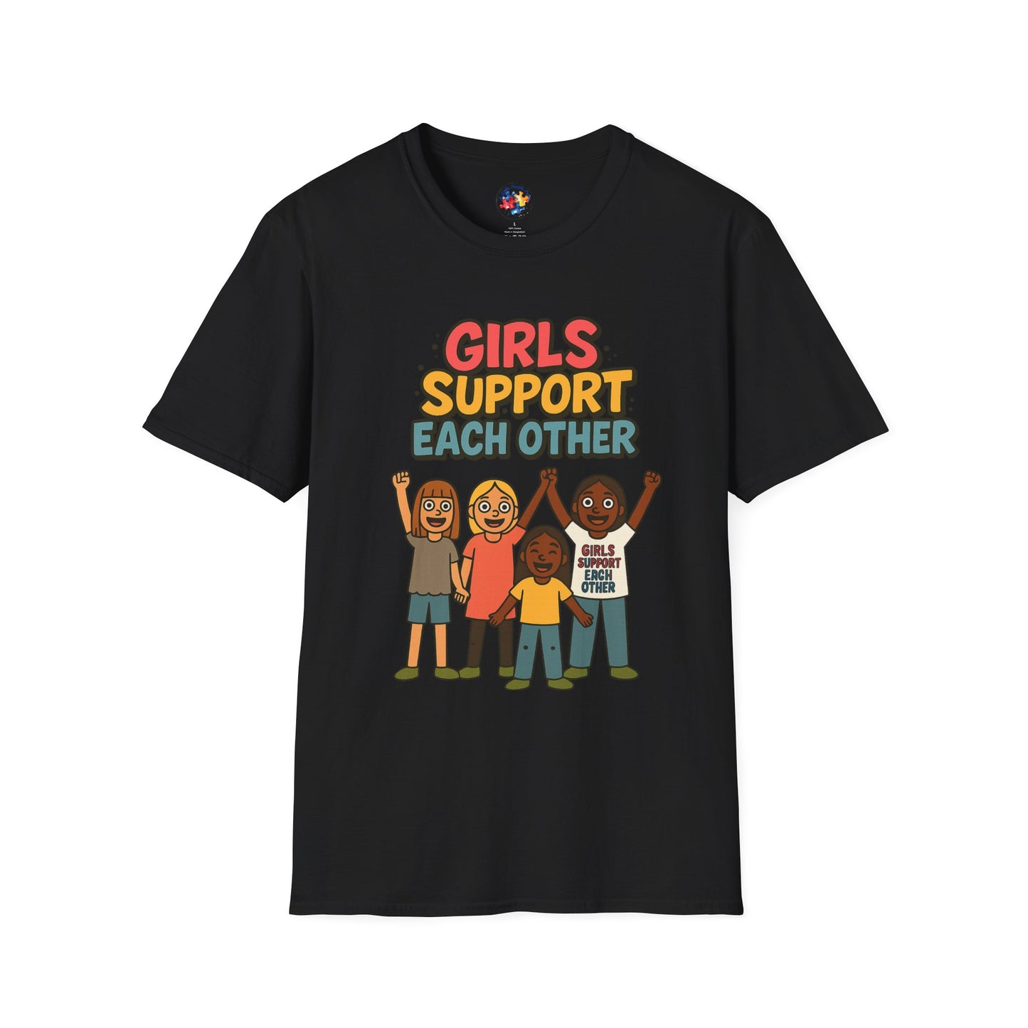 Girls Support Each Other Neurodiversity - Adult Size T-Shirt