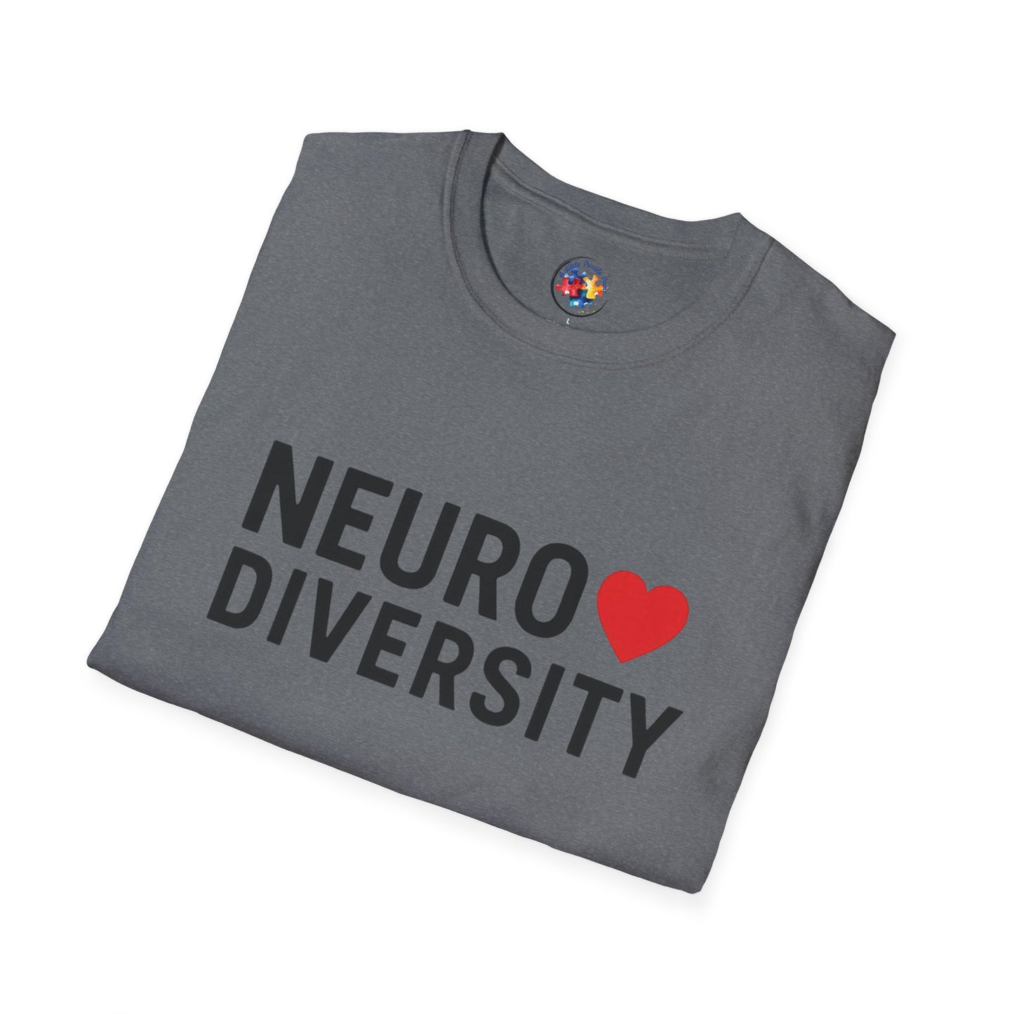 NeuroDiversity Heart Color Adult Size T-Shirt