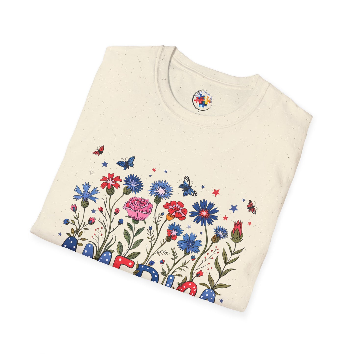 4th of July Garden- Adult Size T-Shirt