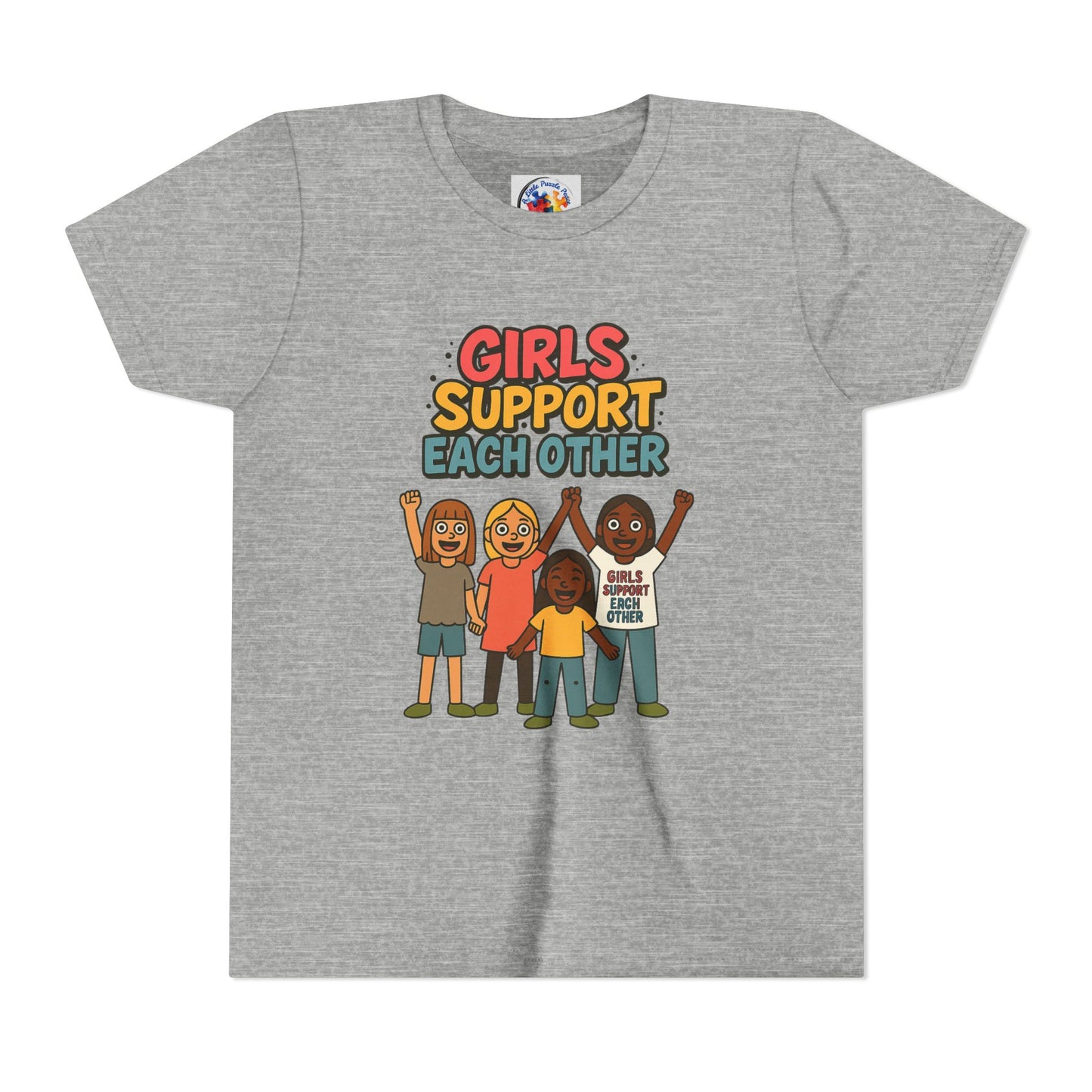 Girls Support Each other - Neurodiversity Youth Size Bella Canvas