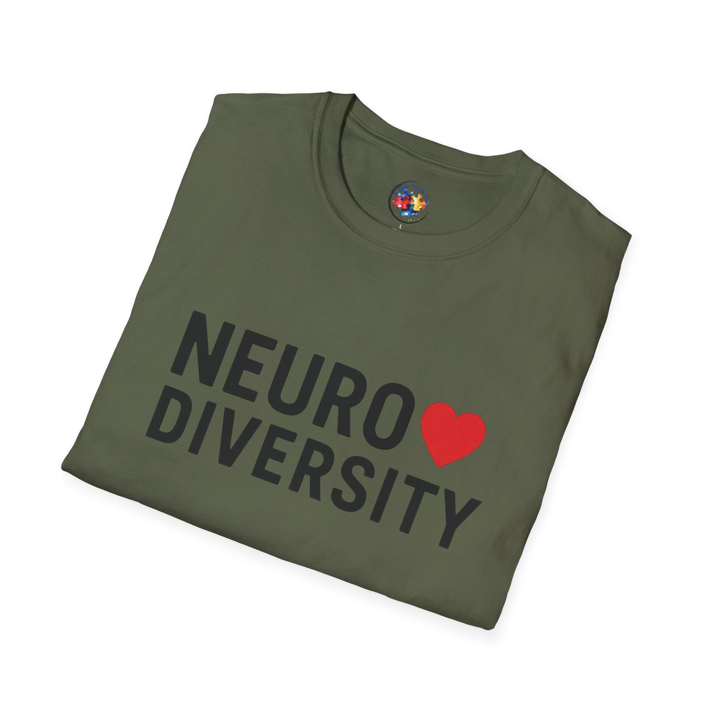 NeuroDiversity Heart Color Adult Size T-Shirt