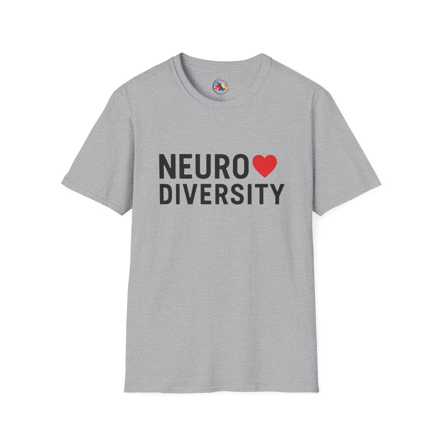 NeuroDiversity Heart Color Adult Size T-Shirt
