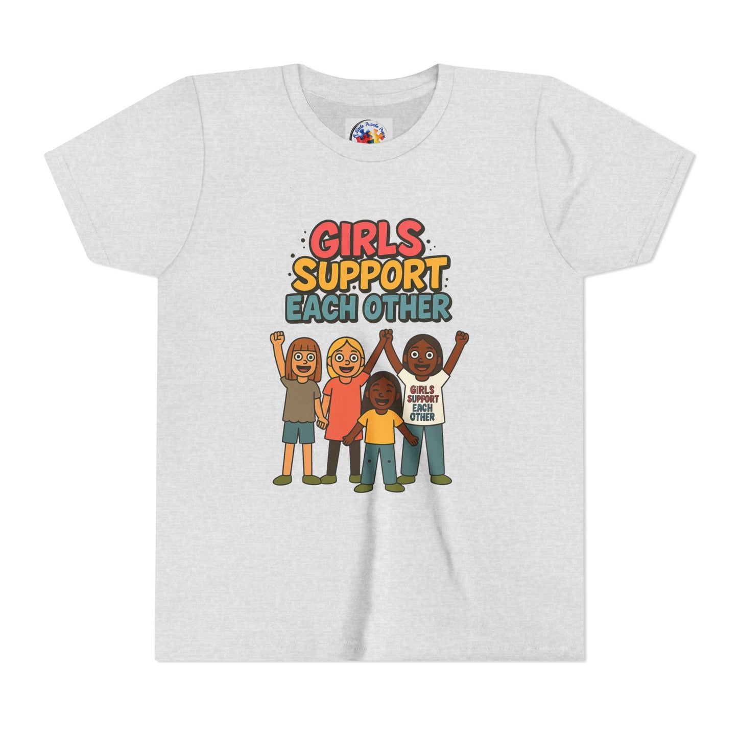 Girls Support Each other - Neurodiversity Youth Size Bella Canvas