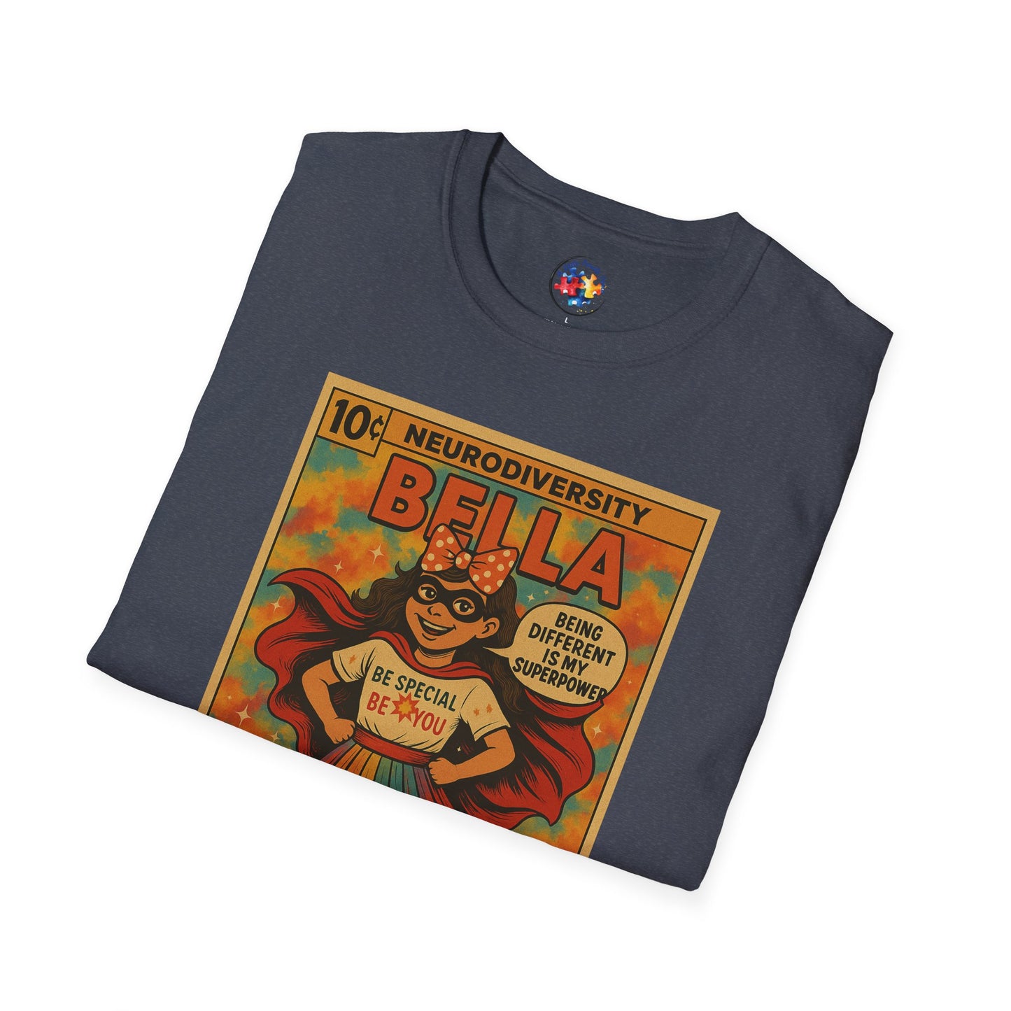 Bella Comic Superhero Neurodiversity - Adult Size T-Shirt