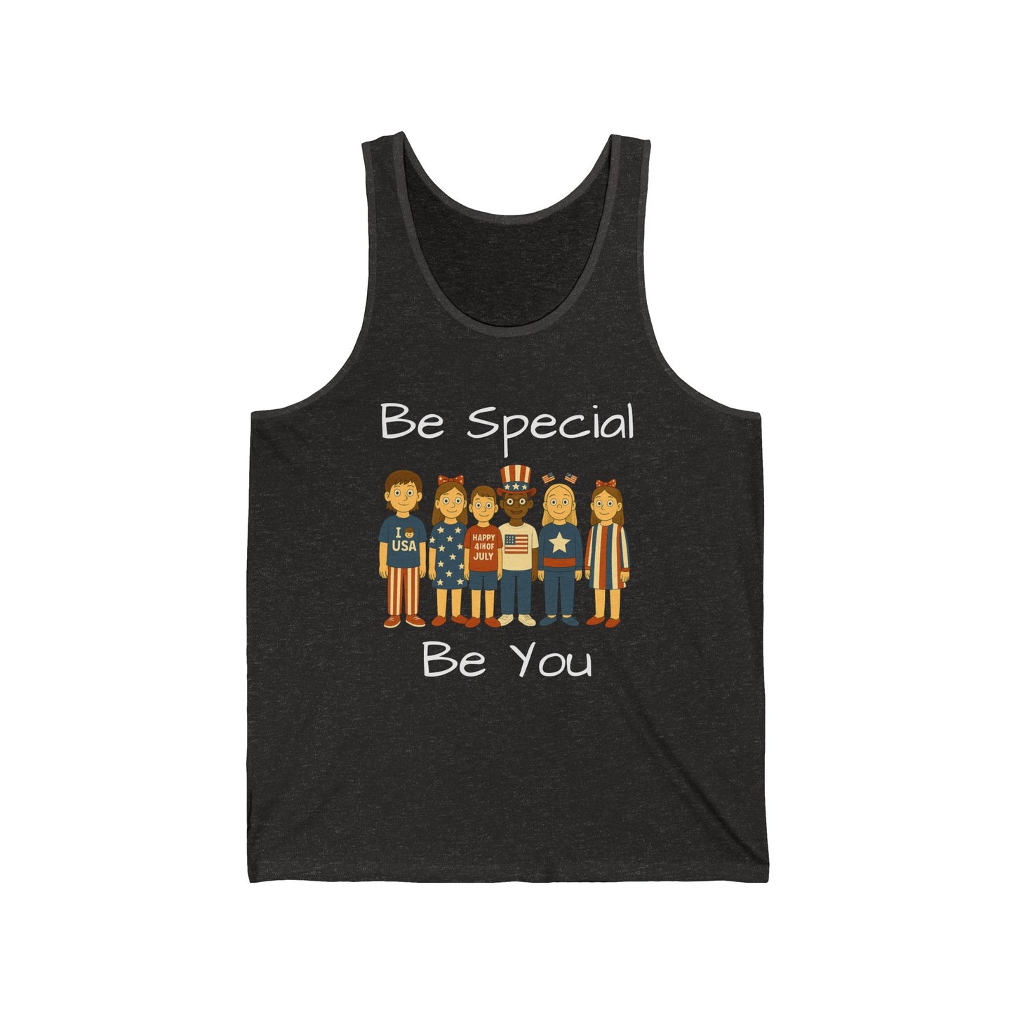 Be Special, Be you, Boys and Girls - 4th of July Unisex Jersey Tank - Adult Size