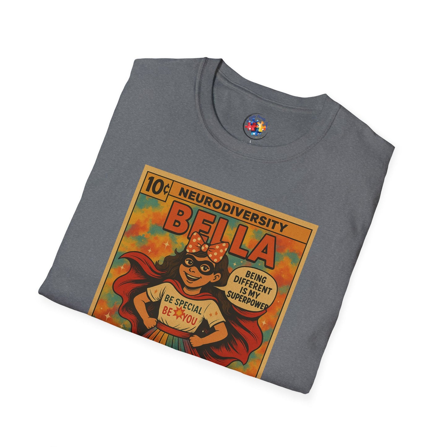 Bella Comic Superhero Neurodiversity - Adult Size T-Shirt
