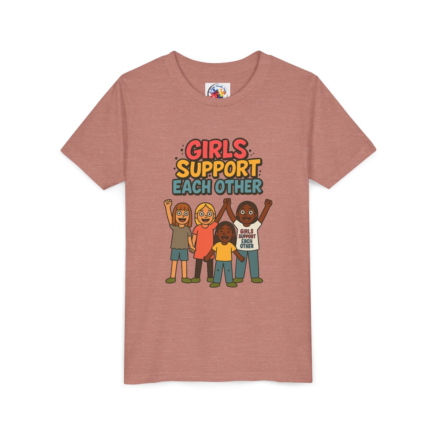Girls Support Each other - Neurodiversity Youth Size Bella Canvas