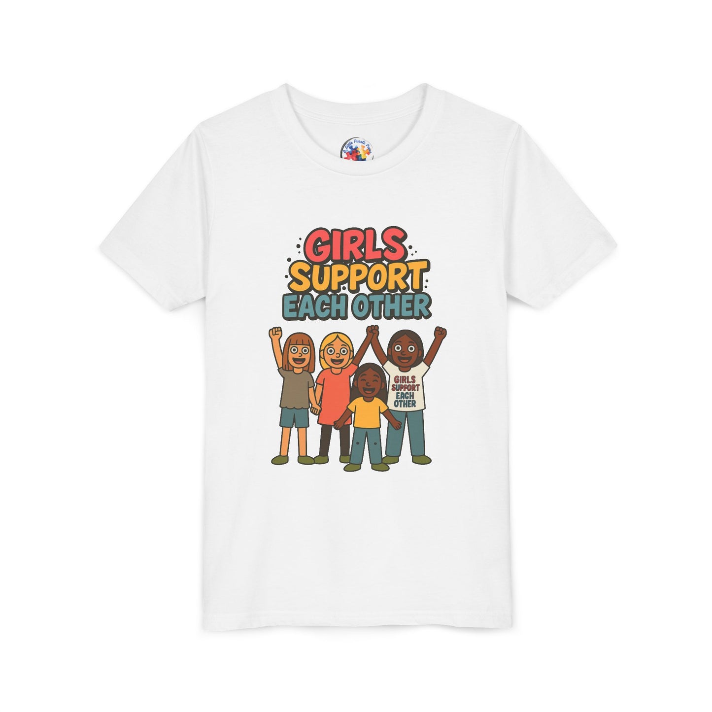 Girls Support Each other - Neurodiversity Youth Size Bella Canvas