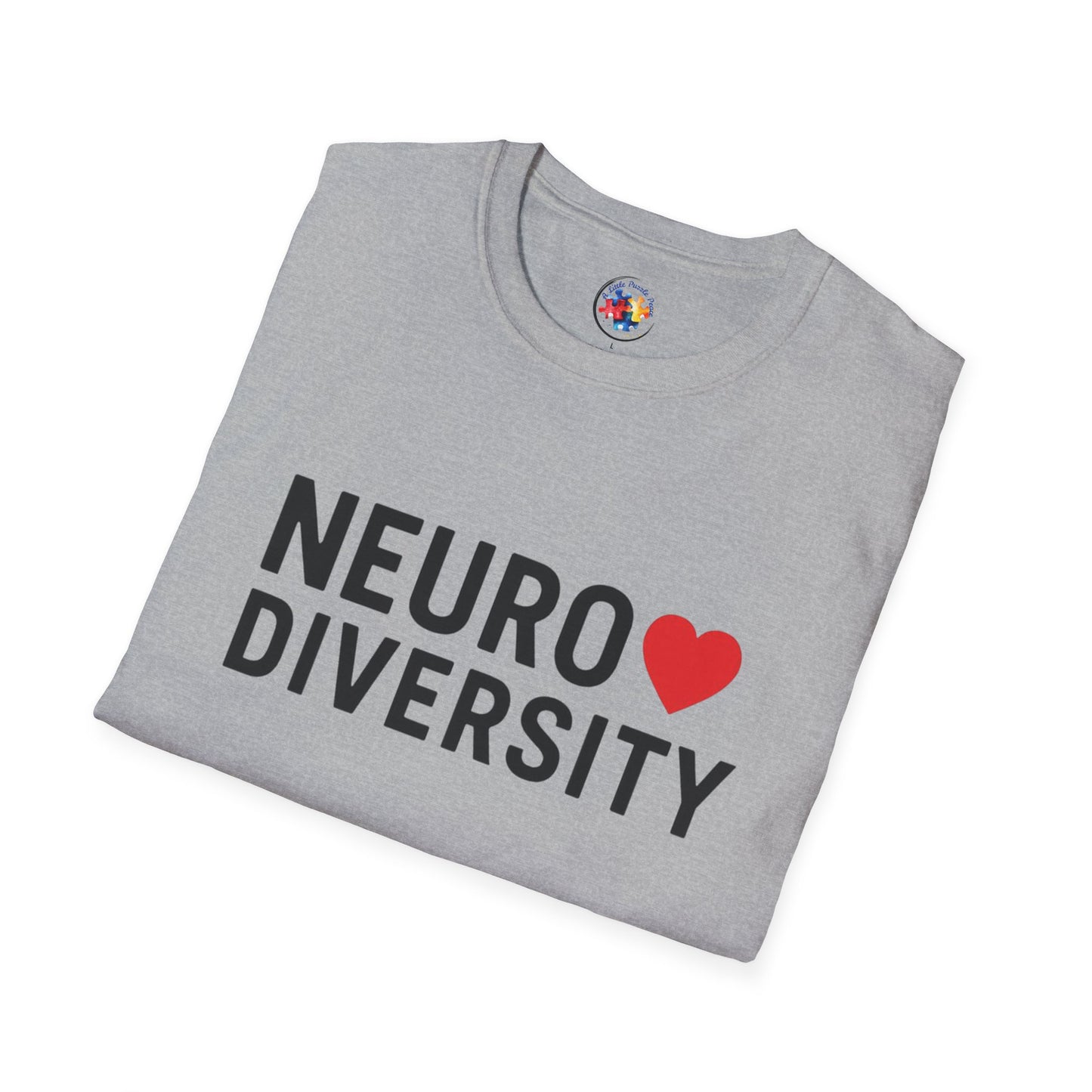 NeuroDiversity Heart Color Adult Size T-Shirt